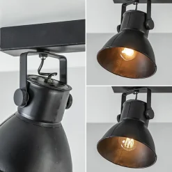 Straluma Metalen 3-lichts plafondlamp ELiano mat zwart><noscript><img width=