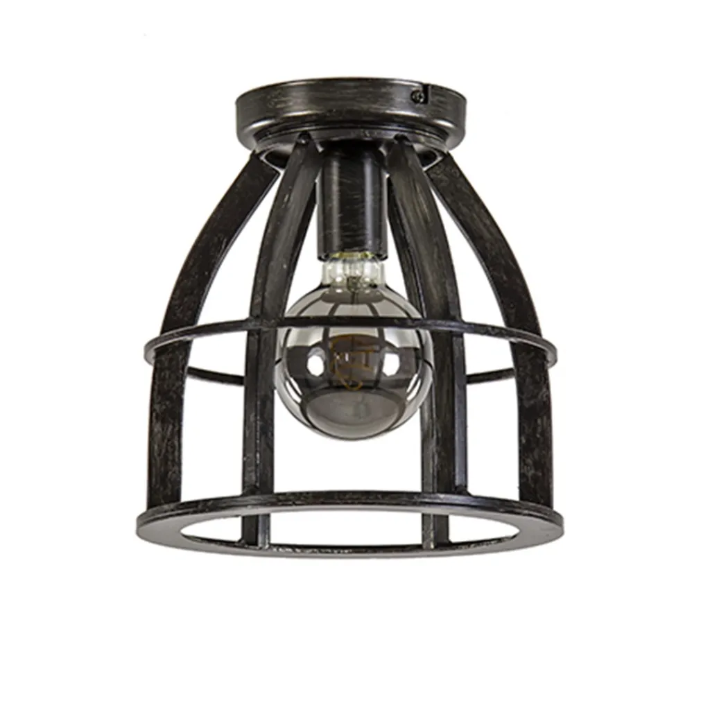 Straluma Metalen plafondlamp antiek zwart> Woonkamerlampen|Slaapkamerlampen