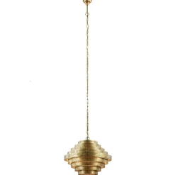 Straluma Metalen robuuste hanglamp ambachtelijk brons rond> Eettafellampen|Kantoorverlichting