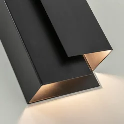 Straluma Metalen wandlamp zwart met overlap></noscript> Wandlampen|Design Verlichting