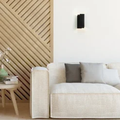 Straluma Metalen wandlamp zwart met overlap></noscript> Wandlampen|Design Verlichting