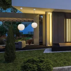 Straluma Moderne buitenlamp hang witte bol 45 cm></noscript> Hanglampen|Buitenlampen