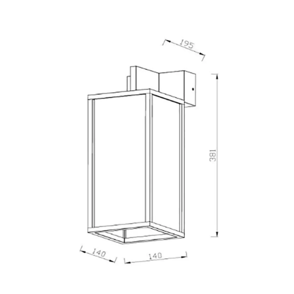 Straluma Moderne buitenlamp rechthoek zwart met goud IP54> Wandlampen|Buitenlampen