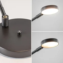 Straluma Moderne bureaulamp zwart staal met dimbaar LED><noscript><img width=