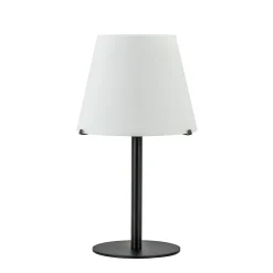 Straluma Moderne design tafellamp zwart met witte glazen kap><noscript><img width=