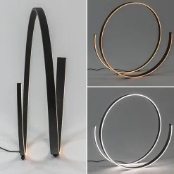 Straluma Moderne design vloerlamp LED dimbaar zwart><noscript><img width=