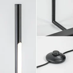 Straluma Moderne design vloerlamp zwart inclusief dimbaar LED><noscript><img width=