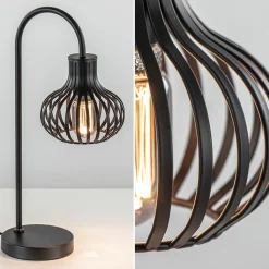 Straluma Moderne draad tafellamp onion mat zwart><noscript><img width=