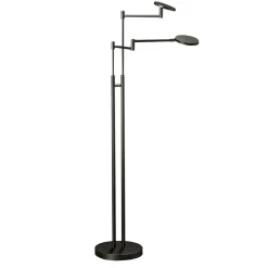 Straluma Moderne dubbele LED leeslamp antraciet> Vloerlampen|Leeslampen