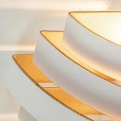 Straluma Moderne G9 wandlamp wit met goud></noscript> Halverlichting|Wandlampen