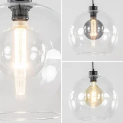 Straluma Moderne hanglamp met helder glas 30 cm></noscript> Keukenverlichting|Halverlichting