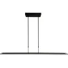 Straluma Moderne LED hanglamp balk mat zwart met smoke glas> Hanglampen|Eettafellampen