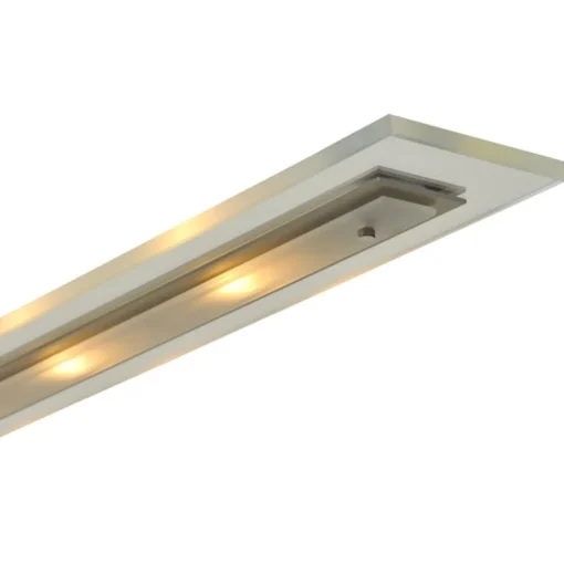 Straluma Moderne LED hanglamp nikkel met helder glas> Hanglampen|Eettafellampen