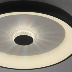 Straluma Moderne LED plafondlamp met kristaleffect zwart><noscript><img width=