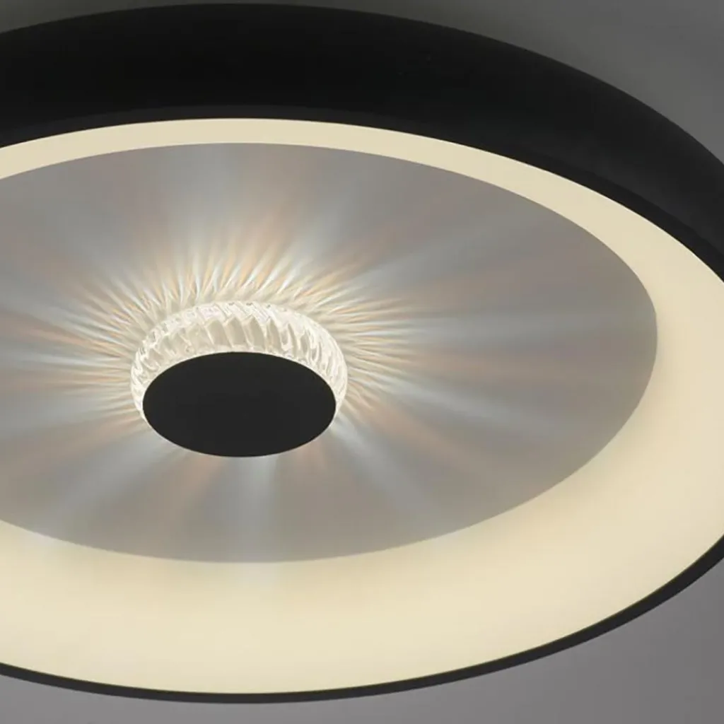 Straluma Moderne LED plafondlamp met kristaleffect zwart> Plafondlampen|Wandlampen