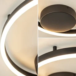 Straluma Moderne LED plafond/wandlamp ring zwart><noscript><img width=