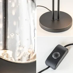 Straluma Moderne LED tafellamp egg glas met zwart><noscript><img width=