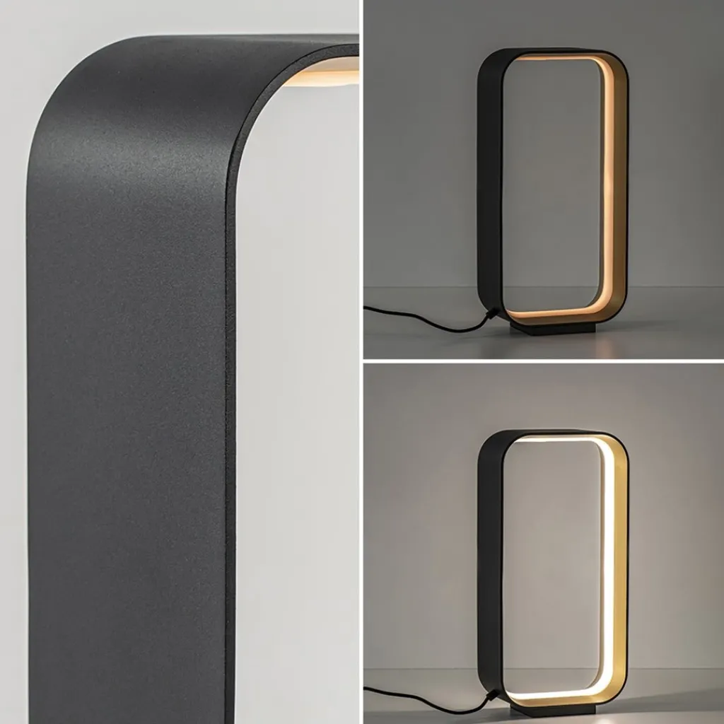 Straluma Moderne LED tafellamp zwart/goud klein> Tafellampen|LED Tafellampen