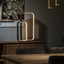 Straluma Moderne LED tafellamp zwart/goud klein><noscript><img width=