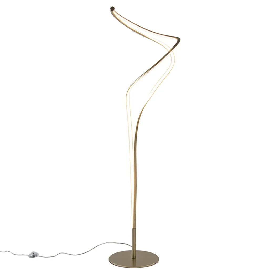 Straluma Moderne LED vloerlamp goud dimbaar> Vloerlampen|Woonkamerlampen
