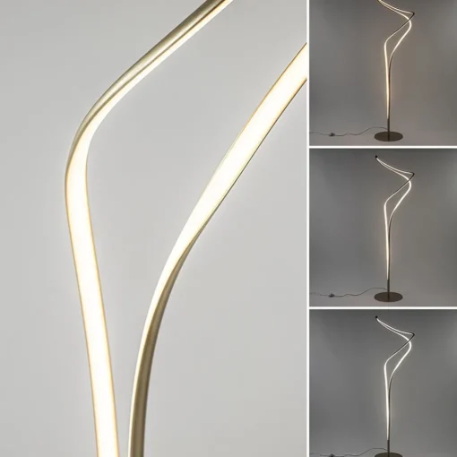 Straluma Moderne LED vloerlamp goud dimbaar> Vloerlampen|Woonkamerlampen