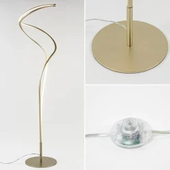 Straluma Moderne LED vloerlamp goud dimbaar><noscript><img width=