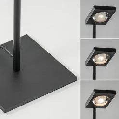Straluma Moderne LED vloerlamp lens zwart verstelbaar><noscript><img width=