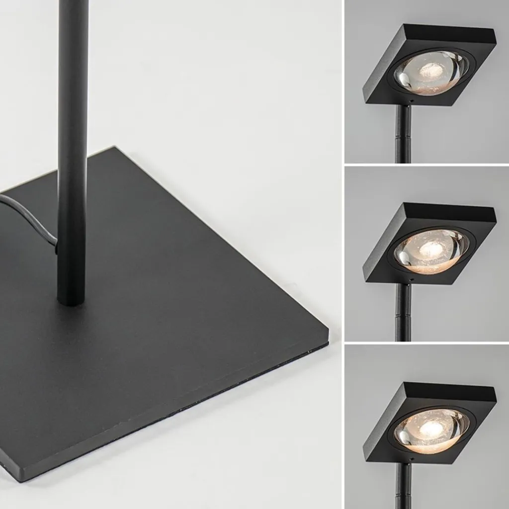 Straluma Moderne LED vloerlamp lens zwart verstelbaar> Vloerlampen|Leeslampen