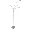 Straluma Moderne LED vloerlamp 5-lichts geborsteld staal dimbaar> Vloerlampen|Woonkamerlampen