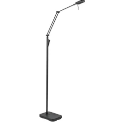 Straluma Moderne LED vloerlamp zwart met verstelbare arm> Vloerlampen|Leeslampen