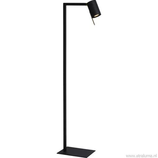 Straluma Moderne lees/vloerlamp mat zwart met brons> Leeslampen|Woonkamerlampen