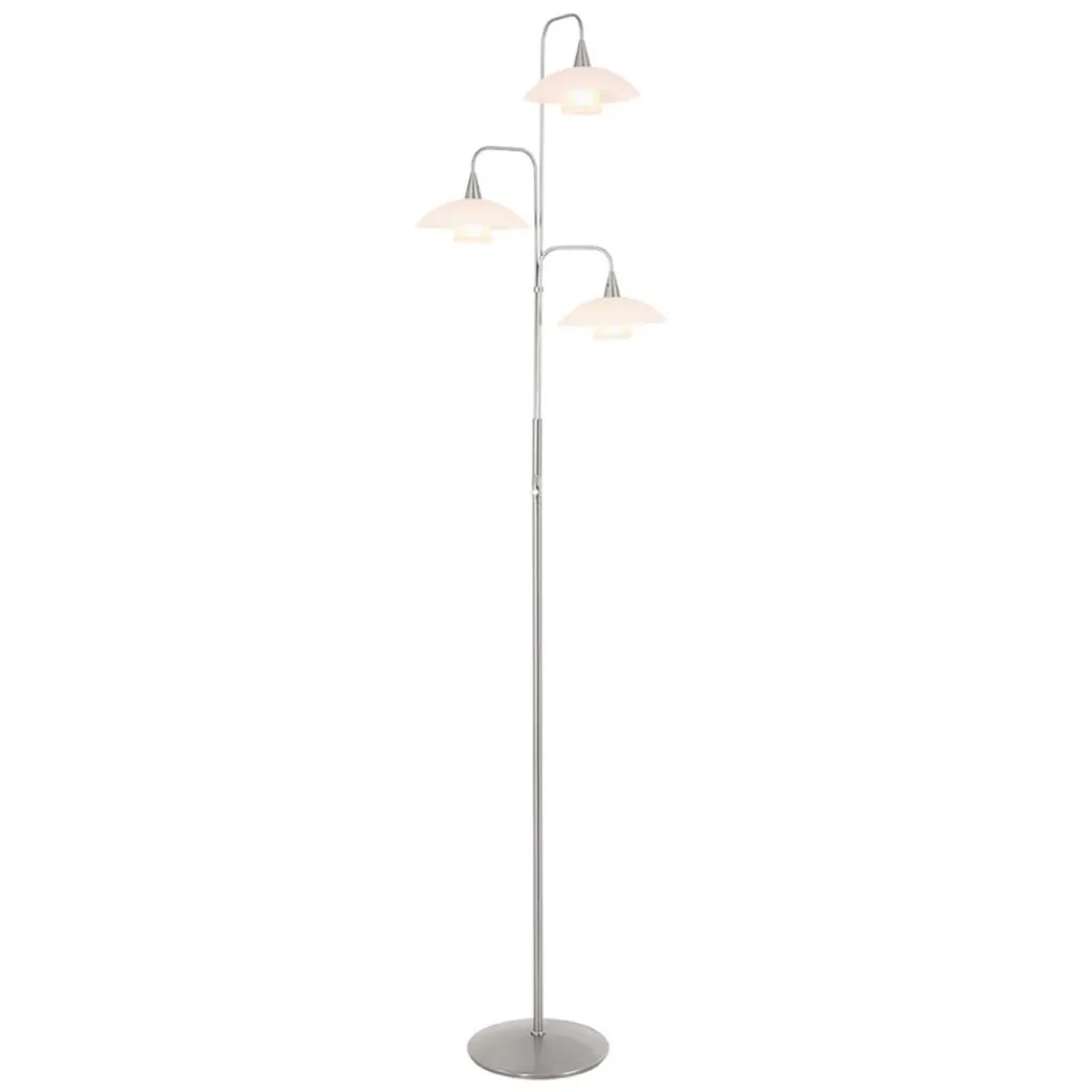 Straluma Moderne 3-lichts LED vloerlamp geborsteld staal> Vloerlampen|LED Vloerlampen