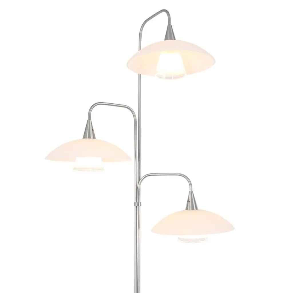 Straluma Moderne 3-lichts LED vloerlamp geborsteld staal> Vloerlampen|LED Vloerlampen