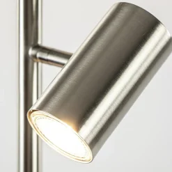 Straluma Moderne 3-lichts vloerlamp nikkel met 3-standen dimbaar LED><noscript><img width=