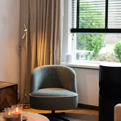 Straluma Moderne 3-lichts vloerlamp nikkel met 3-standen dimbaar LED><noscript><img width=