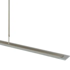 Straluma Moderne nikkel LED hanglamp met helder glas dimbaar></noscript> Hanglampen|Eettafellampen