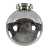 Straluma Moderne plafondlamp nikkel met smokey glas> Keukenverlichting|Halverlichting