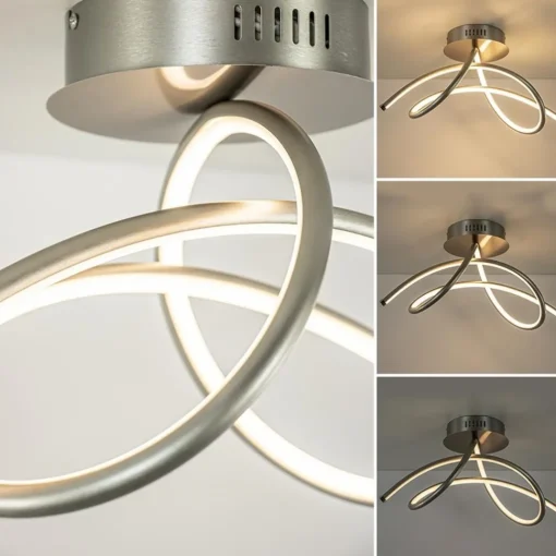 Straluma Moderne plafondlamp nikkel inclusief 3-standen dimbaar LED> Plafondlampen|LED Plafondlampen