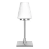 Straluma Moderne tafellamp staal/glas met dimmer> Nachtkastlampen|Woonkamerlampen
