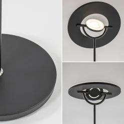 Straluma Moderne uplighter mat zwart met verstelbare leesarm><noscript><img width=