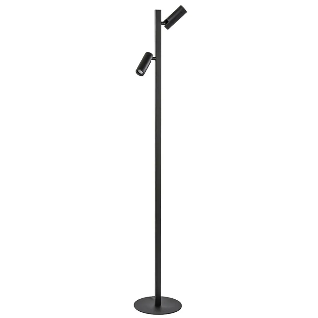 Straluma Moderne vloerlamp met verstelbare spots zwart/goud> Vloerlampen|Scandinavische Verlichting