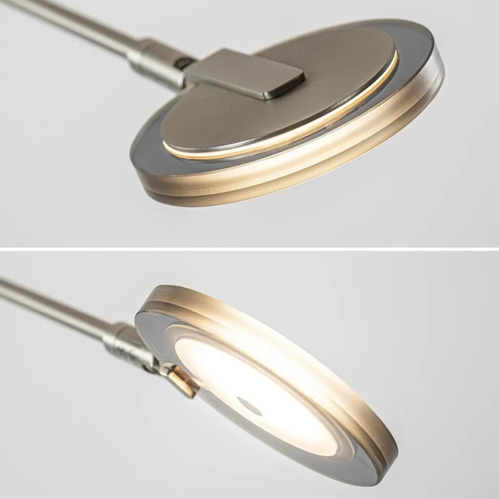 Straluma Moderne vloerlamp uplighter staal met smoke glas> Vloerlampen|Leeslampen