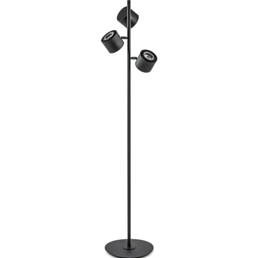 Straluma Moderne vloerlamp zwart met verstelbare LED spots> Vloerlampen|Woonkamerlampen