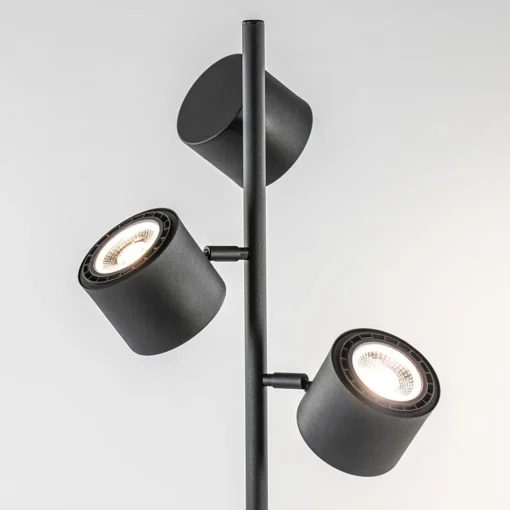 Straluma Moderne vloerlamp zwart met verstelbare LED spots> Vloerlampen|Woonkamerlampen