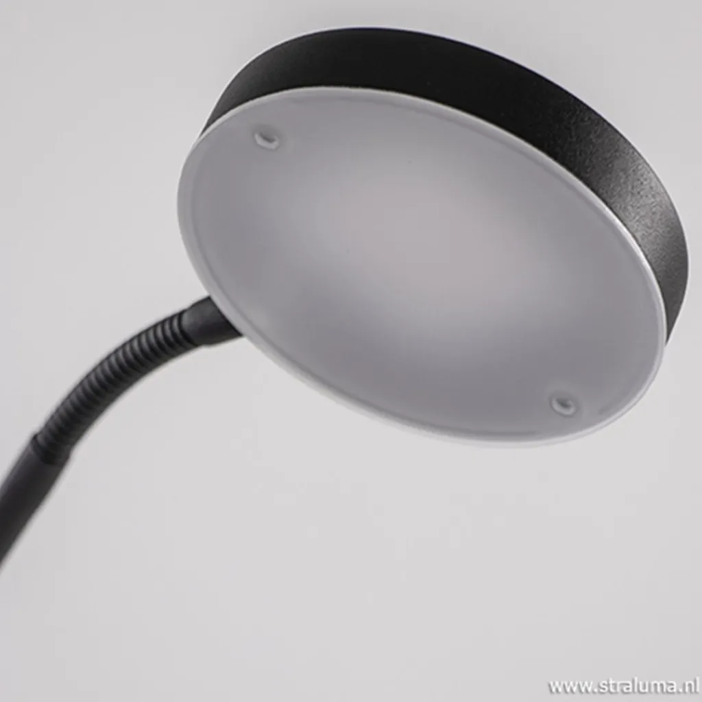 Straluma Moderne vloerlamp zwart met dimbaar LED> Vloerlampen|Leeslampen
