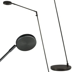 Straluma Moderne vloerlamp/leeslamp zwart LED dim-to-warm><noscript><img width=