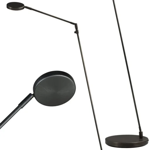 Straluma Moderne vloerlamp/leeslamp zwart LED dim-to-warm> Vloerlampen|Leeslampen