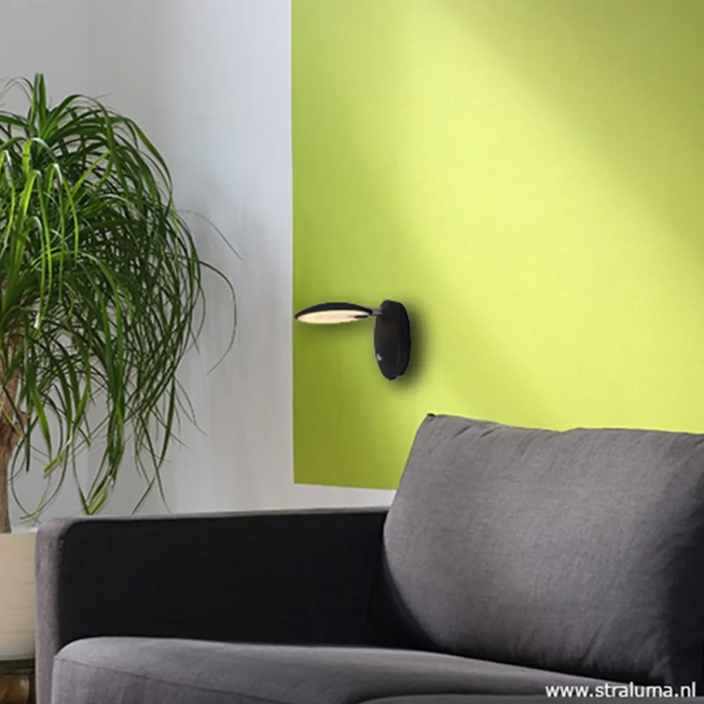 Straluma Moderne wandlamp Zenith LED zwart> Wandlampen|Bedlampjes