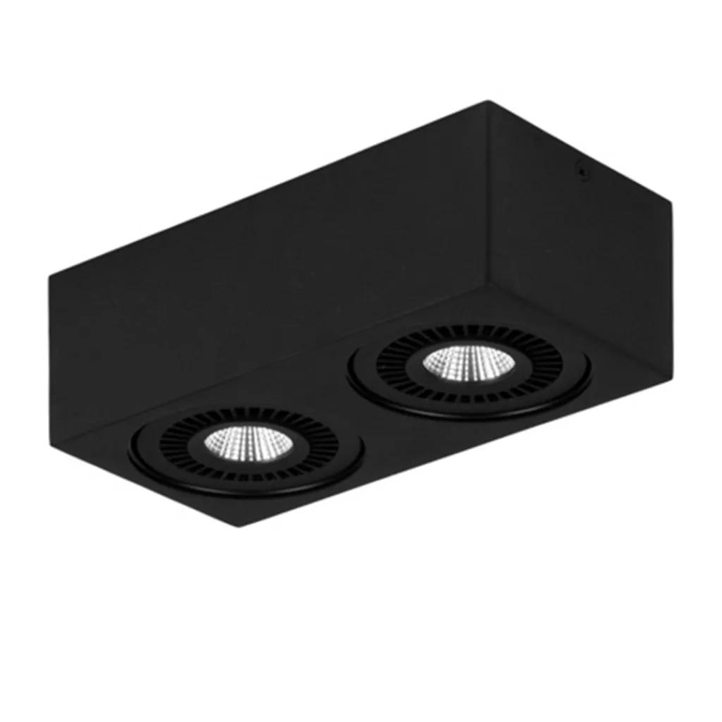 Straluma Opbouwspot box zwart 2-lichts led> Plafondlampen|Opbouwspots