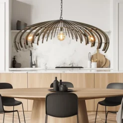 Straluma Ovale design hanglamp metaal platinum><noscript><img width=